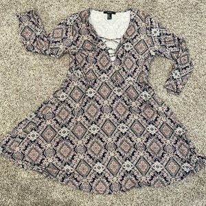 White dress with designs